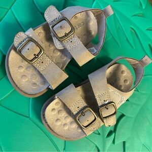 Carter's Tan Suede-Look Buckle Kids Sandals